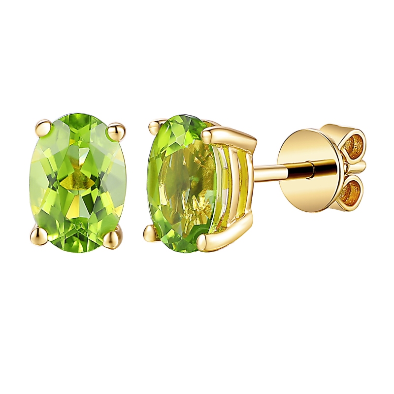 Komplet biżuterii z perydotami (E43062YPT+P43062YPT+R43062YPT) - zdjęcie: 4