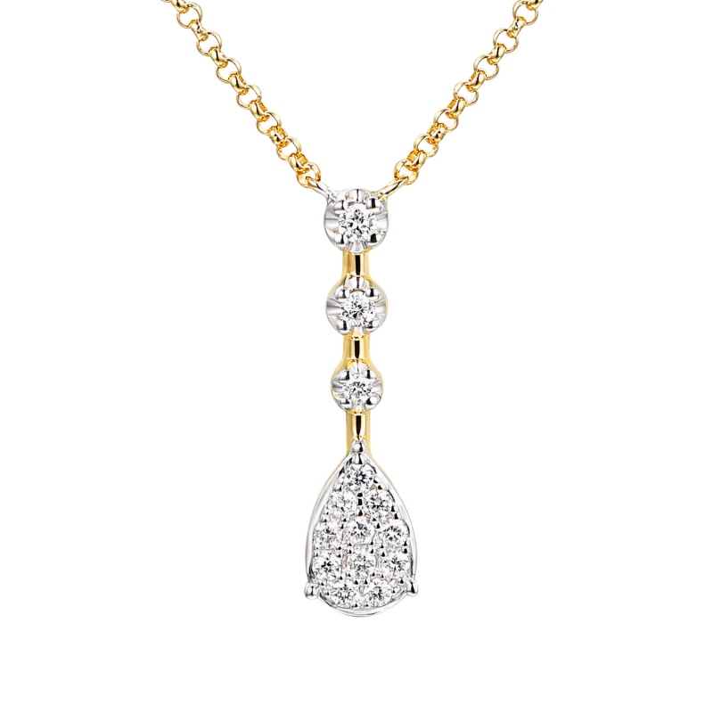 Naszyjnik z diamentami (N12481 Y) - zdjęcie: 1