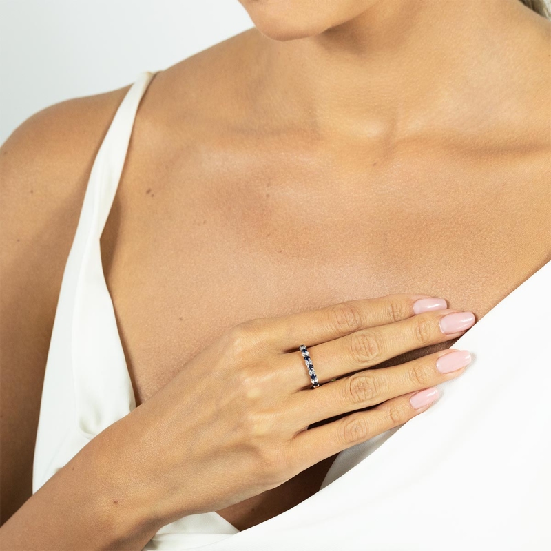 Pierścionek z szafirami i diamentami: 14 - zdjęcie: 2