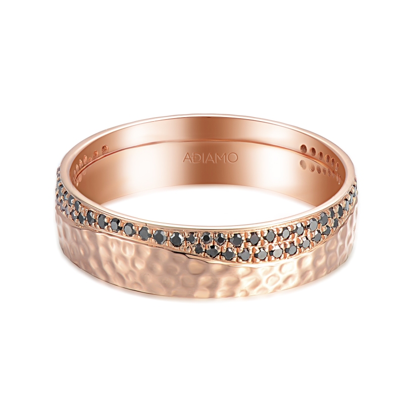 Obrączka z czarnymi diamentami, 5 mm (O-R99874 R BD): 14 - zdjęcie: 3