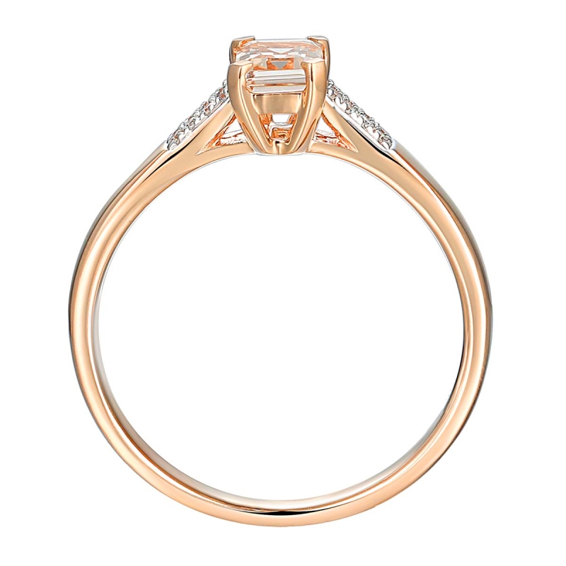 Pierścionek z morganitem i diamentami (R84147 R MR): 13 - zdjęcie: 2