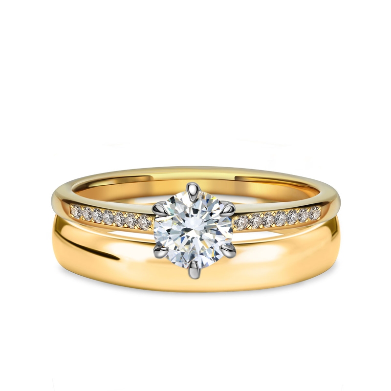 Obrączka ślubna, żółte złoto, półokrągła, damska 3,5 mm: 7 - zdjęcie: 2