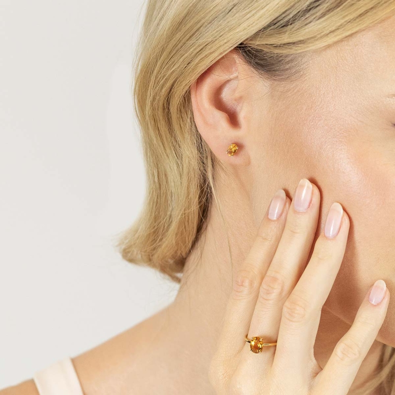 Pierścionek z cytrynem (R43062 Y CT): 13 - zdjęcie: 3