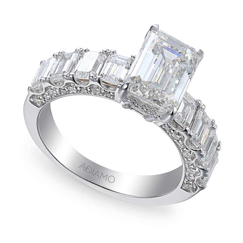 Pierścionek z diamentami laboratoryjnymi (R94454 W LGD): 10 - zdjęcie: 1