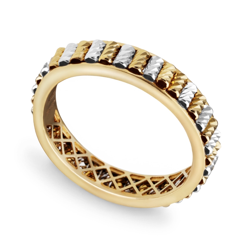 Pierścionek złoty diamentowany (R00740 YW): 14 - zdjęcie: 1