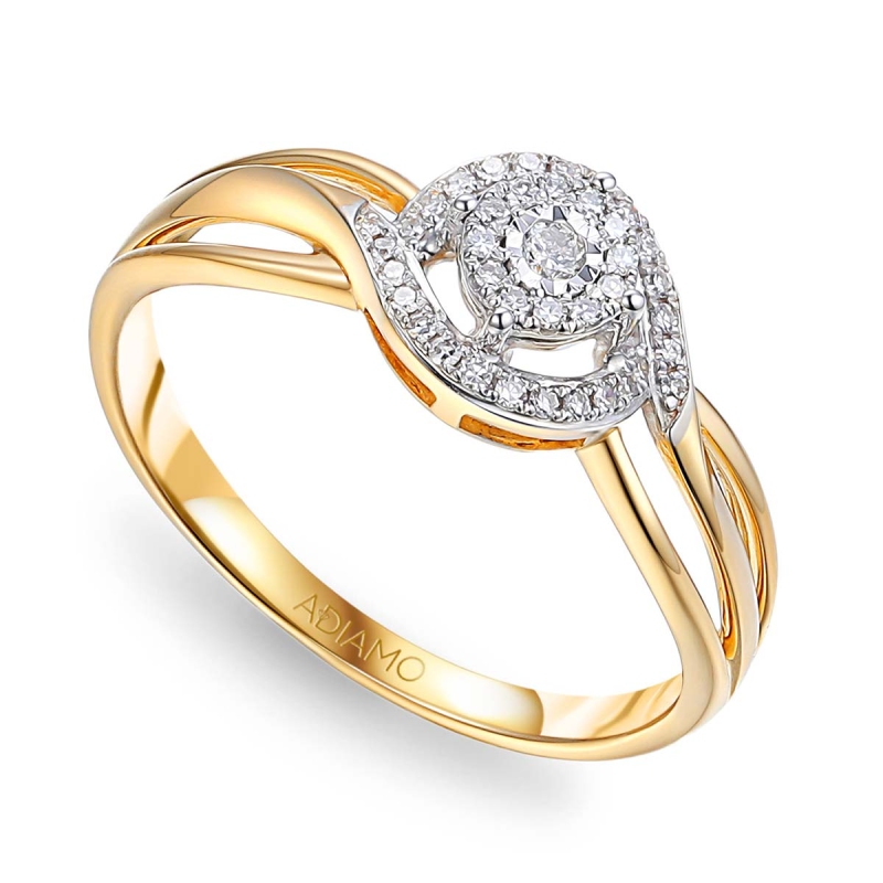 Pierścionek z diamentami (R59038 Y): 10 - zdjęcie: 1