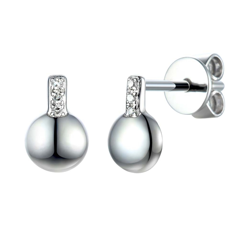 Kolczyki z diamentami (E79617 W S) - zdjęcie: 1