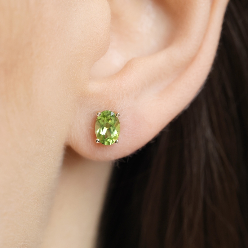 Komplet biżuterii z perydotami (E43062YPT+P43062YPT) - zdjęcie: 4