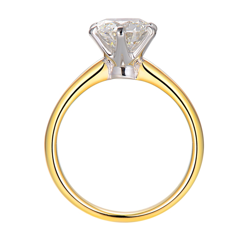 Pierścionek z diamentem laboratoryjnym (R58829 YW LGD 2,00ct) - zdjęcie: 4