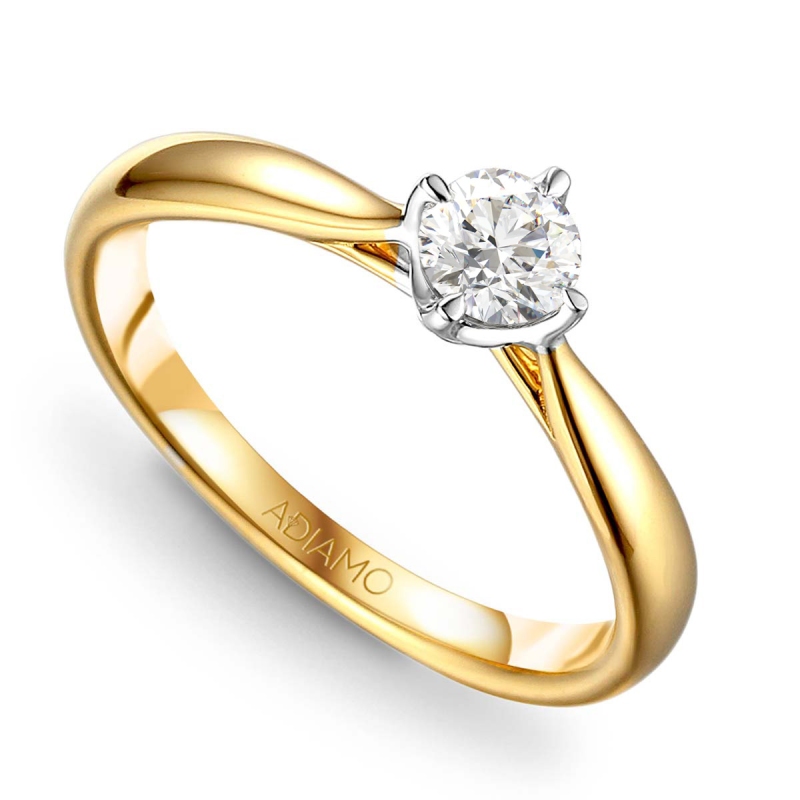 Pierścionek z diamentami (R58704 YW 0,25ct): 10 - zdjęcie: 1