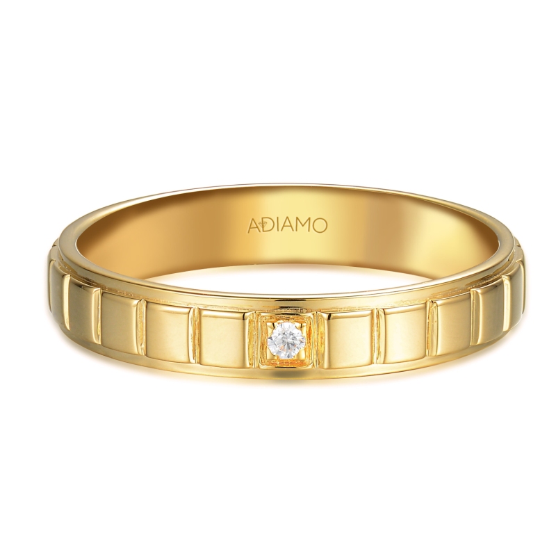 Obrączka z diamentem, 3,5 mm (O-R99906 Y): 8 - zdjęcie: 3