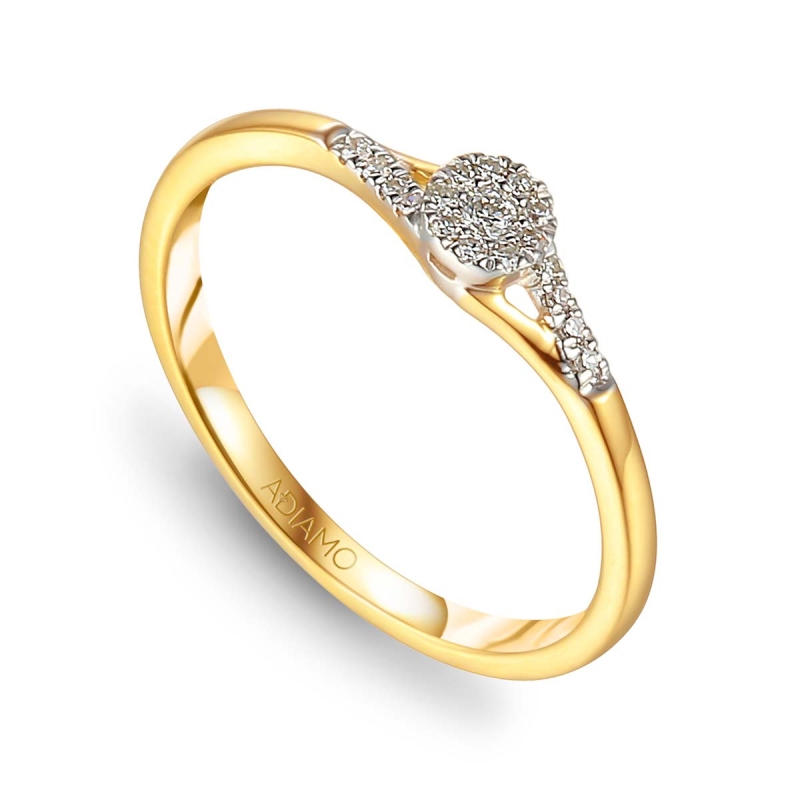 Pierścionek z diamentami (R46668 YW): 9 - zdjęcie: 1