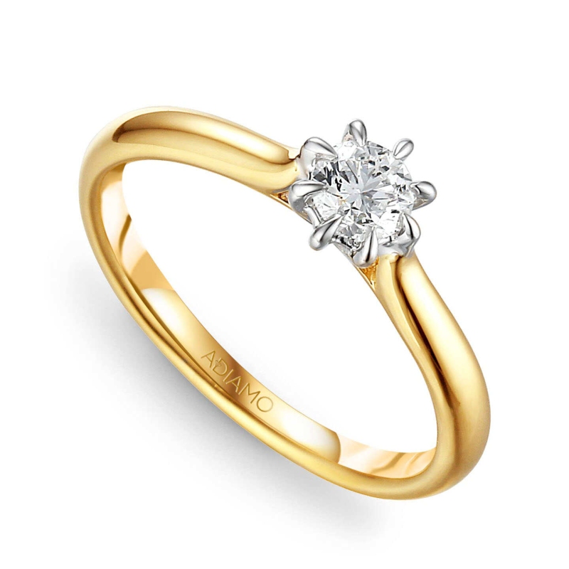 Pierścionek z diamentem (R58835 YW 0,33ct): 13 - zdjęcie: 1