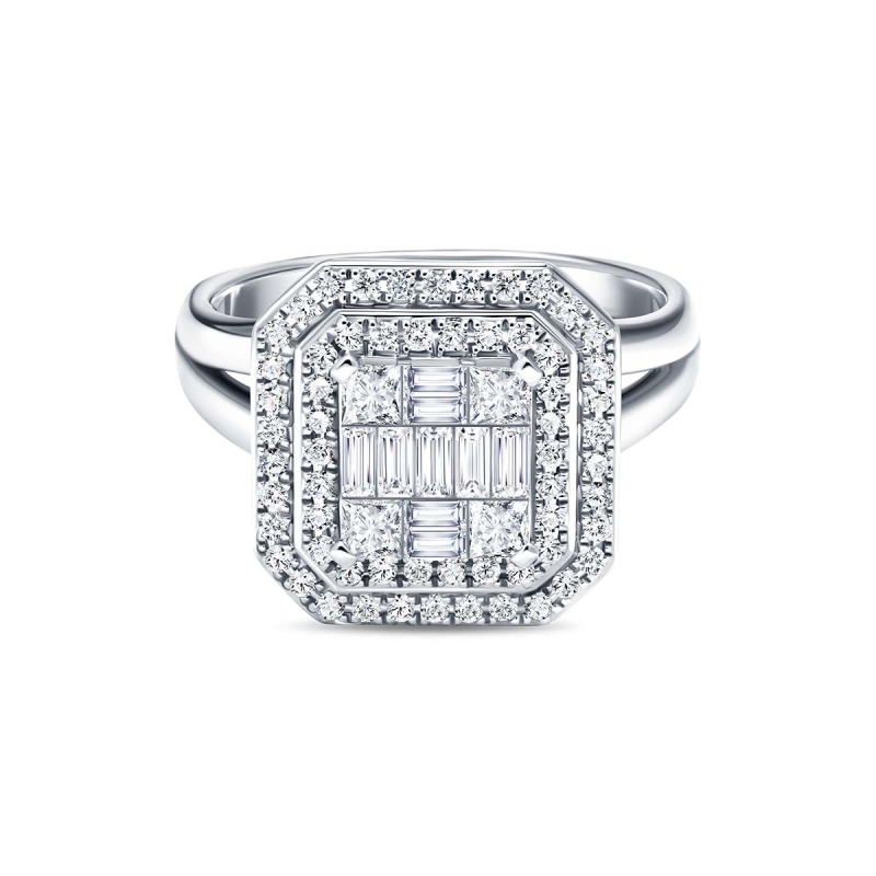 Pierścionek z diamentami (R81608 W): 10 - zdjęcie: 3