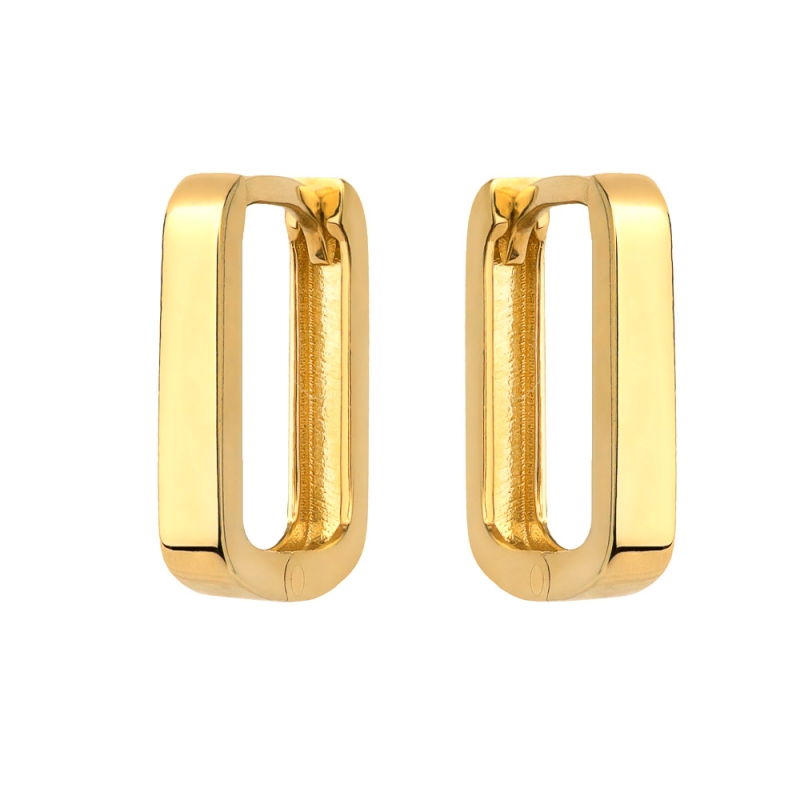 Kolczyki ze złota kwadratowe - zdjęcie: 1