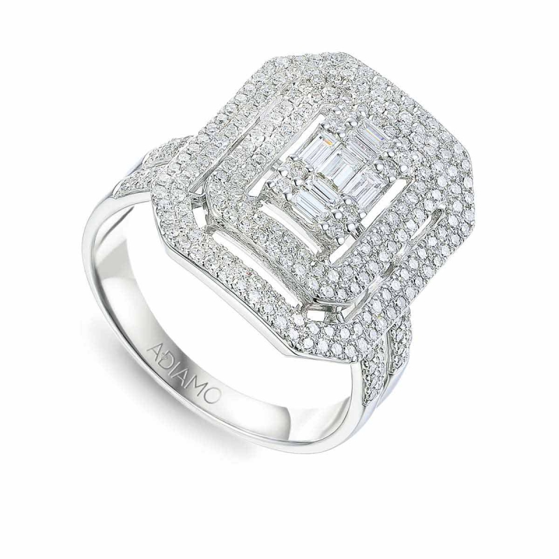 Pierścionek z diamentami (R81616 W): 15 - zdjęcie: 1