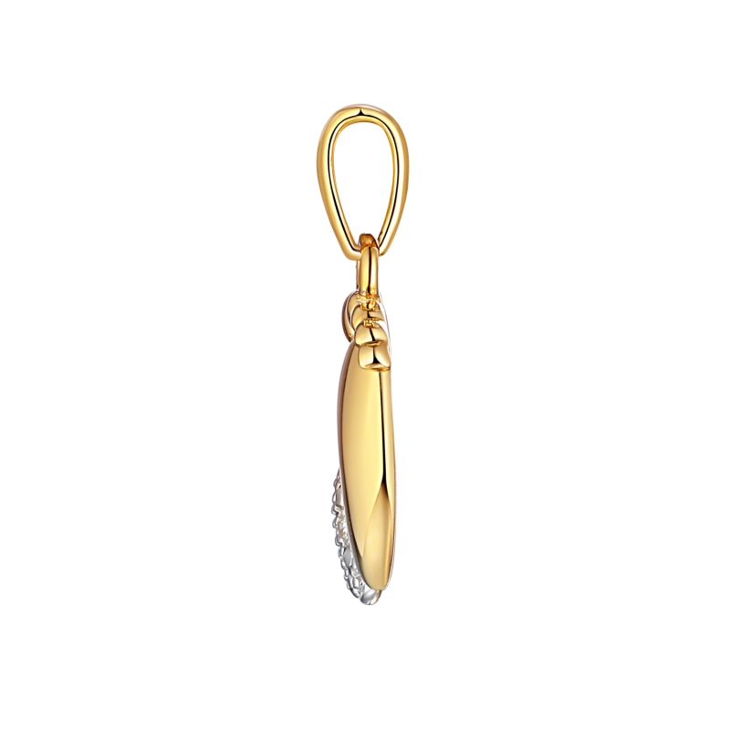 Zawieszka stópki złote z czarnymi diamentami (P90748 Y C BD) - zdjęcie: 2