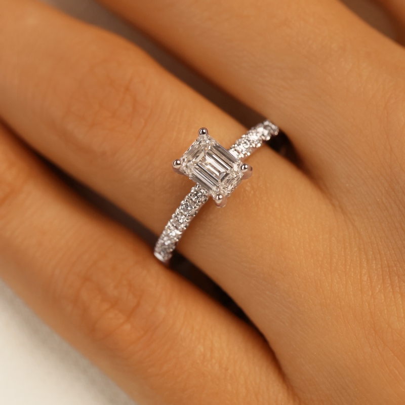 Pierścionek z diamentem laboratoryjnym (R100451 W LGD 1,04ct): 13 - zdjęcie: 5