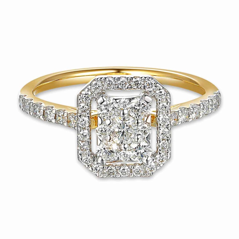 Pierścionek z diamentami (R87699 Y): 10 - zdjęcie: 2