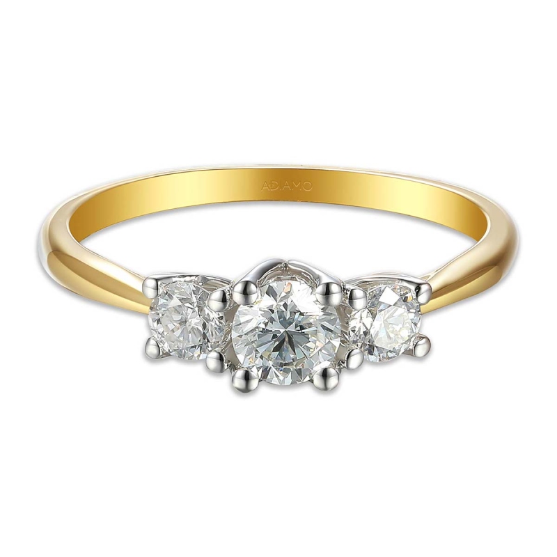 Pierścionek z diamentami (R43032 YW 0,32ct): 8 - zdjęcie: 3