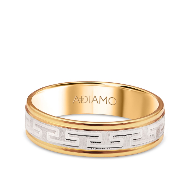 Obrączka ślubna damska dwukolorowa 5mm (O-AD200 YW D): 7 - zdjęcie: 1