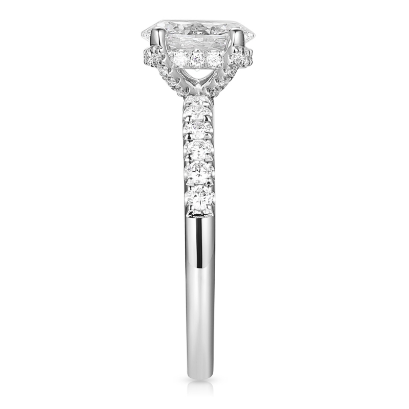 Pierścionek z diamentem laboratoryjnym (R100450 W LGD 1,04ct): 14 - zdjęcie: 3