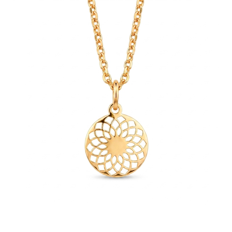 Zawieszka z żółtego złota - mandala (P26232 Y) - zdjęcie: 1