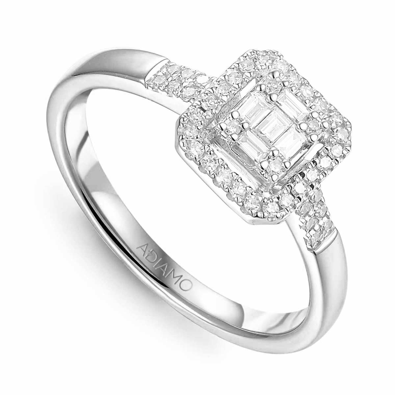 Pierścionek z diamentami (R93399 W): 7 - zdjęcie: 1