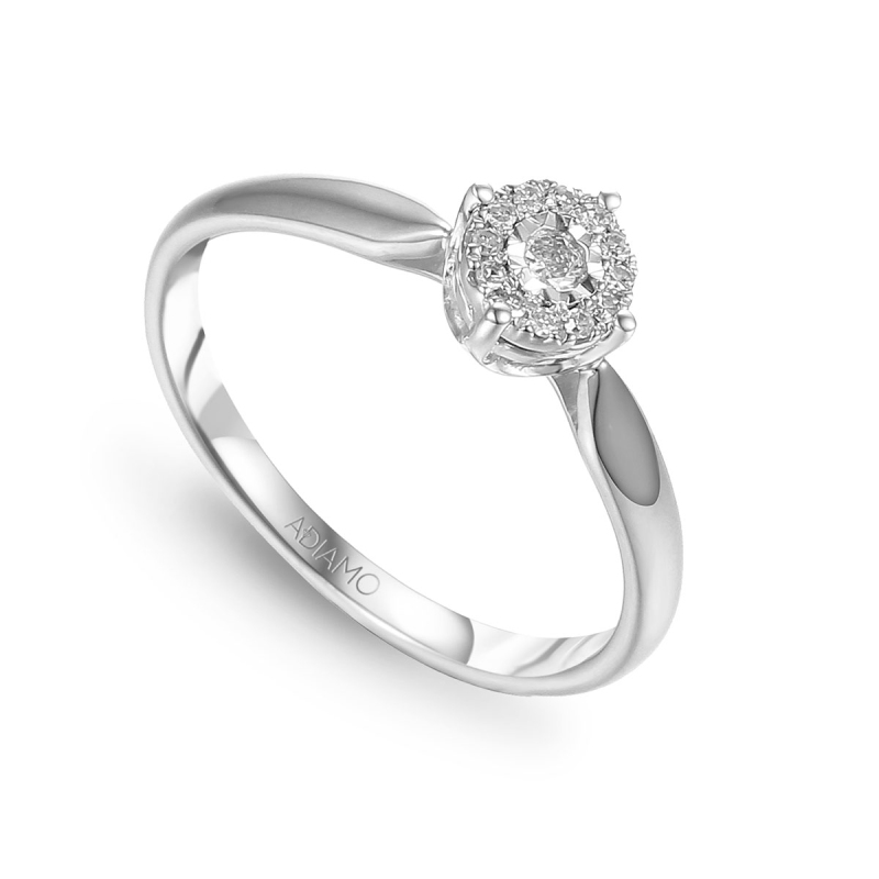 Pierścionek z diamentami (R55157 W): 10 - zdjęcie: 1