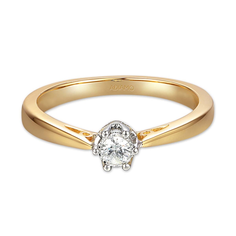 Pierścionek z diamentem (R88312 YW 0,08ct): 7 - zdjęcie: 2