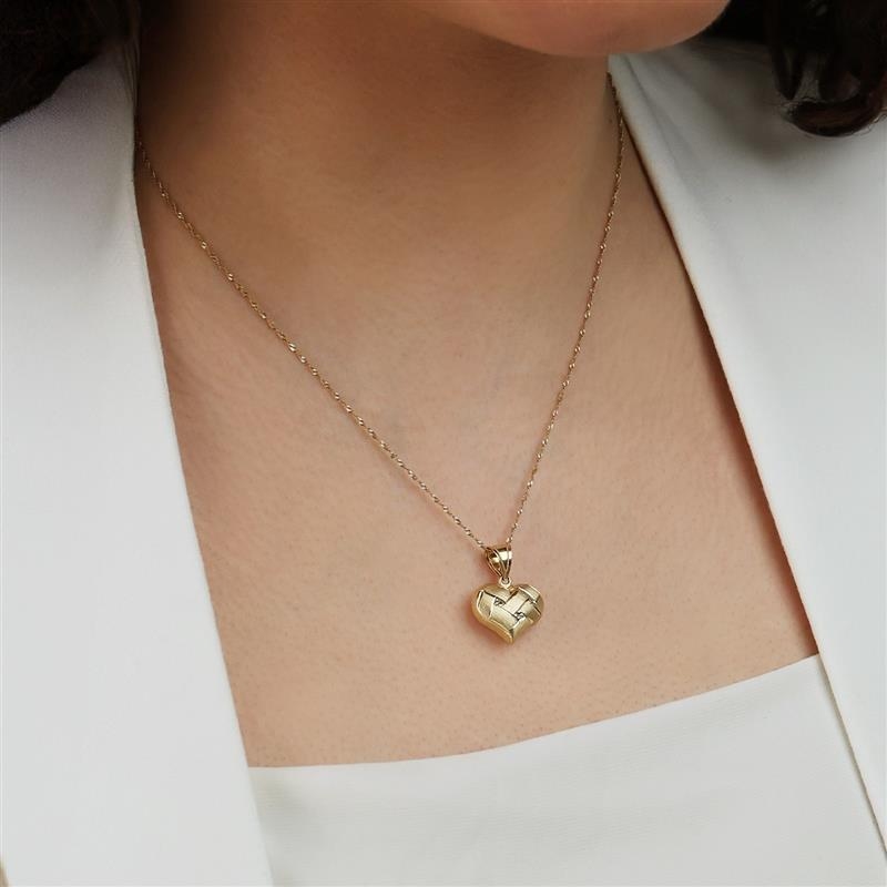 Złota zawieszka serce (P26042 Y) - zdjęcie: 2