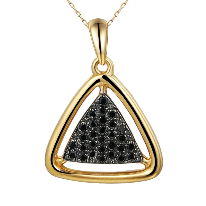 Zawieszka z czarnymi diamentami (P88487 Y BD) - zdjęcie: 1