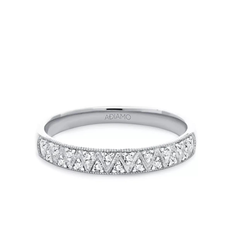 Obrączka ślubna z białego złota z diamentami laboratoryjnymi, 3,1 mm - 0,10 ct (O-R79254 W LGD): 10 - zdjęcie: 1