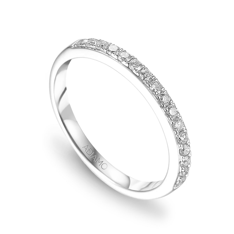 Pierścionek obrączkowy z diamentami, 1,6 mm (R33484 W): 7 - zdjęcie: 1