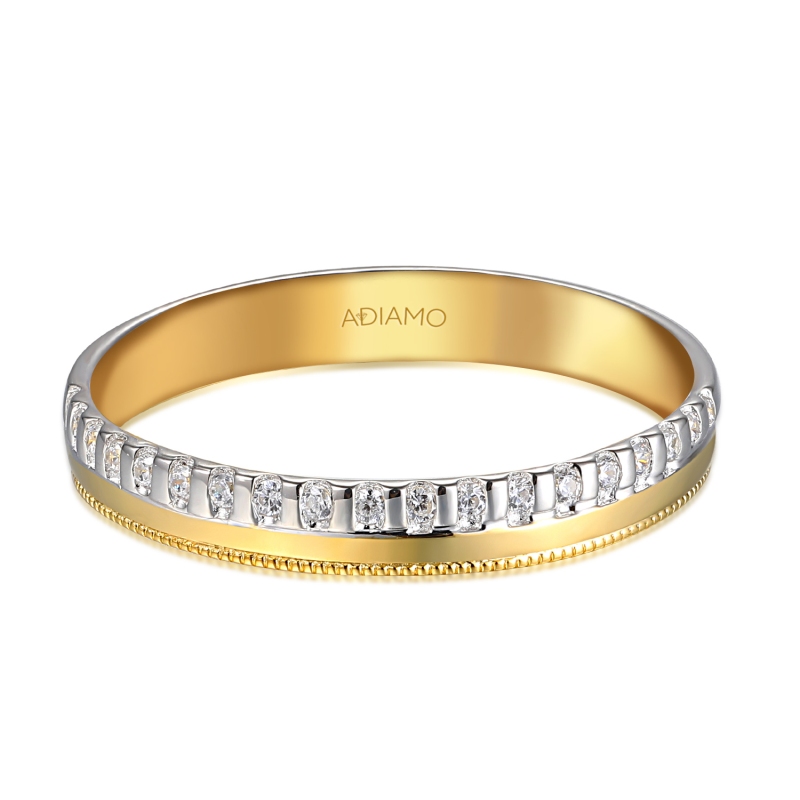 Obrączka z diamentami, 3 mm (O-R99869 YW): 8 - zdjęcie: 3
