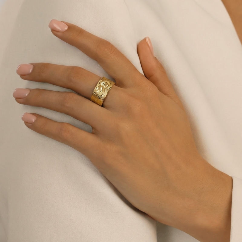 Pierścionek złoty (R26050 Y): 16 - zdjęcie: 2