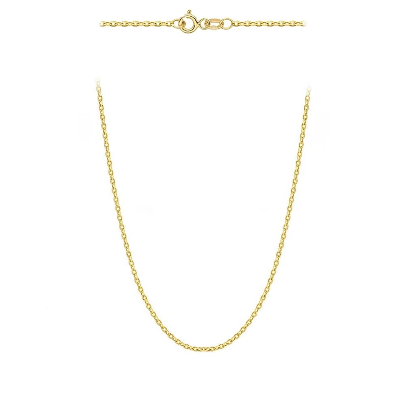 Łańcuszek z żółtego złota - splot ankier - 45 cm (N546 Y) - zdjęcie: 1