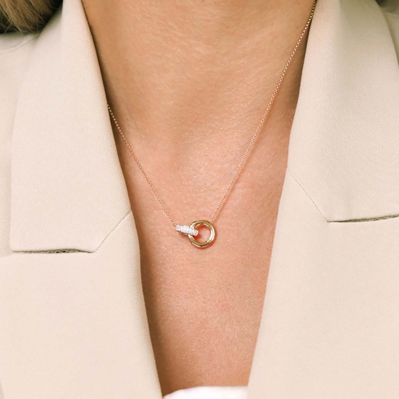 Naszyjnik z diamentami (N11450 Y) - zdjęcie: 2