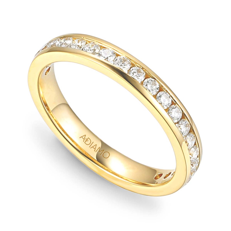 Obrączka ślubna z diamentami, 3 mm (O-R70205 Y): 7 - zdjęcie: 1