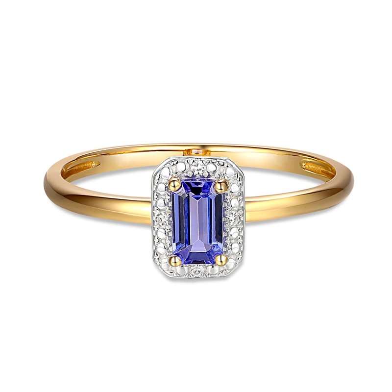 Pierścionek z tanzanitem i diamentami (R69346 Y T): 13 - zdjęcie: 2