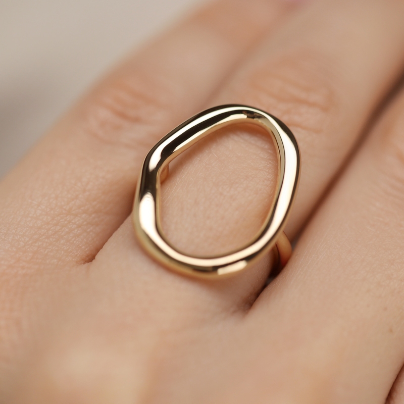 Pierścionek srebrny pozłacany (R100863 Y 925): 13 - zdjęcie: 3