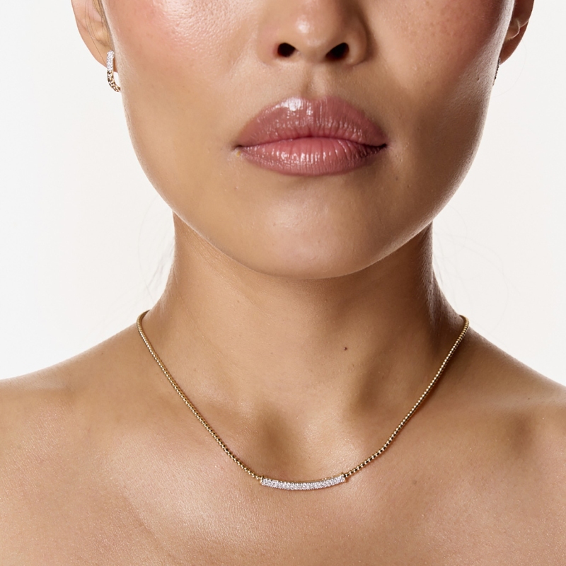 Naszyjnik z diamentami (N11574 Y) - zdjęcie: 3