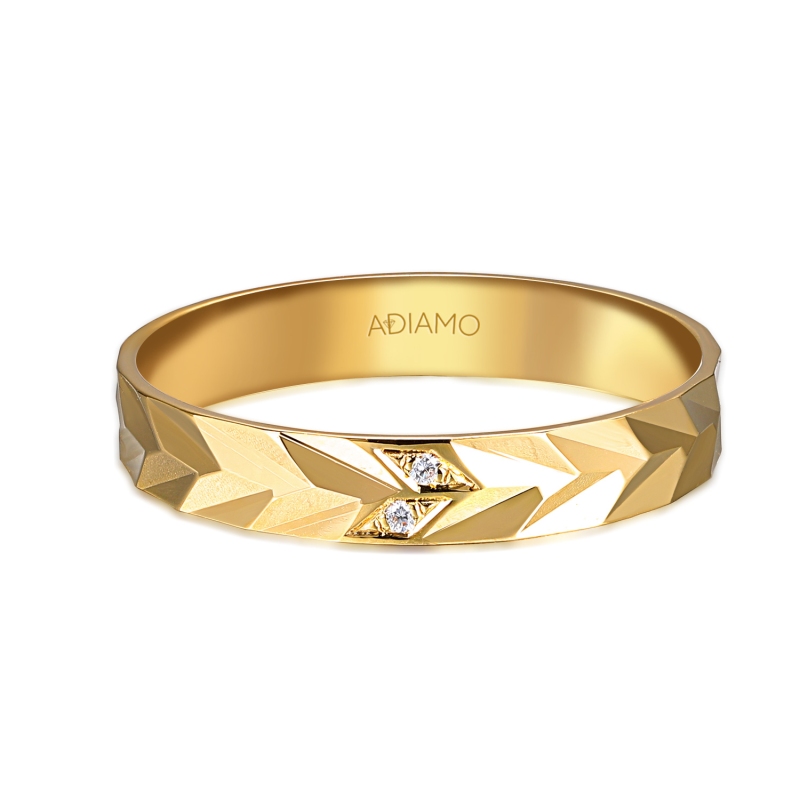 Obrączka z diamentami, 4 mm (O-R99883 Y): 18 - zdjęcie: 3