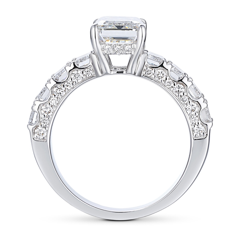 Pierścionek z diamentami laboratoryjnymi (R94454 W LGD): 10 - zdjęcie: 4