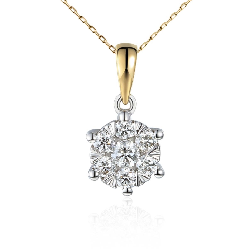 Zawieszka z diamentami (P74222 YW 0,28ct) - zdjęcie: 1