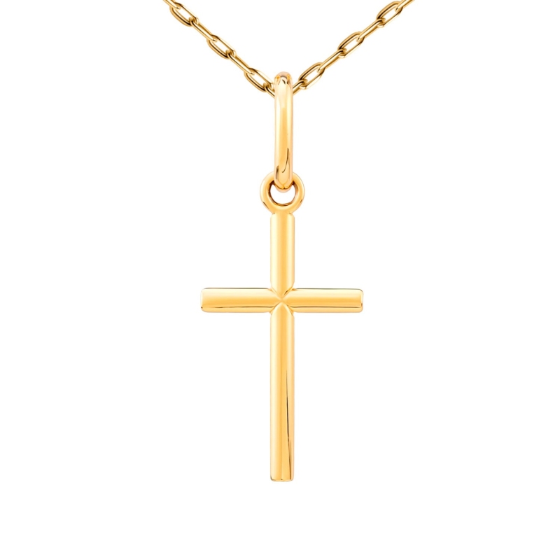 Zawieszka złota krzyżyk (P00773 Y) - zdjęcie: 1
