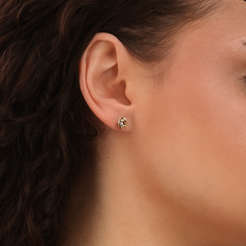 Złote kolczyki pętelki (E26036 Y S) - zdjęcie: 2