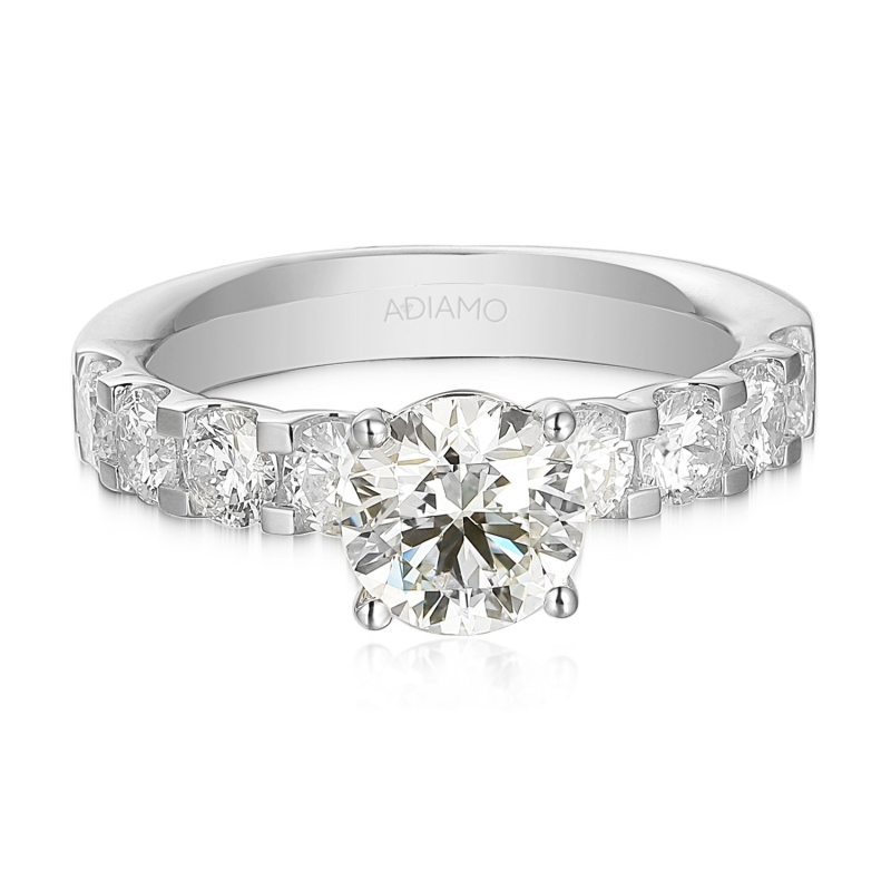 Pierścionek z białego złota z diamentami laboratoryjnymi (R73305 W LGD 1,50ct): 14 - zdjęcie: 2