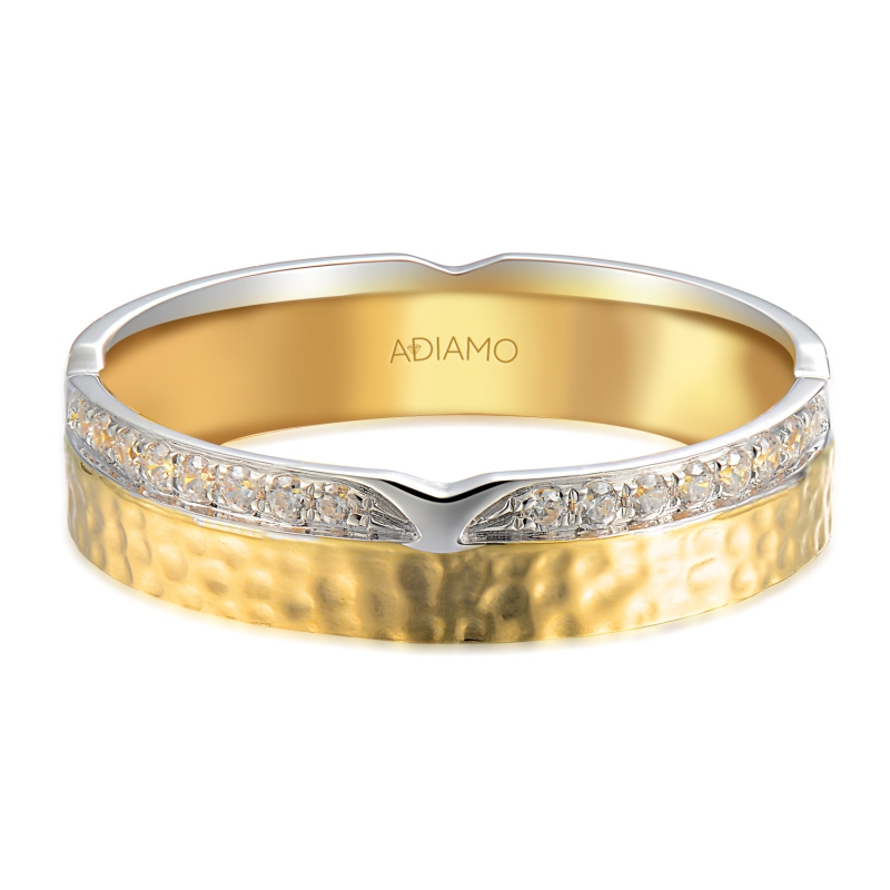 Obrączka z diamentami, 4,5 mm (O-R99892 YW): 8 - zdjęcie: 3