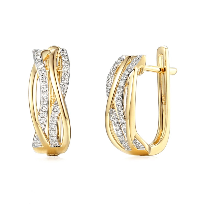 Kolczyki z diamentami (E56276 Y A) - zdjęcie: 1